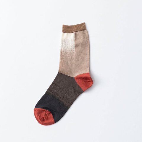 TRICOTE | SQUARE GRADATION SOCKS (pink) | ソックス 靴下 トリコテ