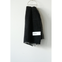 decka -clothing- | Knitted Scarf | Bicolor (black×gray) 45x180cm | デカ ニットスカーフ マフラー バイカラーの商品画像