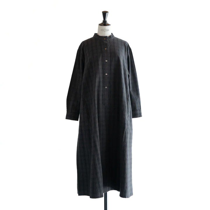 HEAVENLY (ヘブンリー) | COTTON LINEN CHECK ONEPIECE (grid check