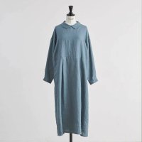HEAVENLY (إ֥꡼) | FRENCH LINEN COLLARED PULLOVER ONEPIECE (smock green) |    ԡ  ץξʲ