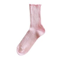 Homie (ホミー) | French Linen Rib Socks (light pink) | 靴下 ソックス 可愛い お洒落の商品画像