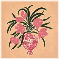 La Poire | Tulips in a Red Vase | 50x50cm  ȥץ/ȥݥ ̲ ǥޡξʲ