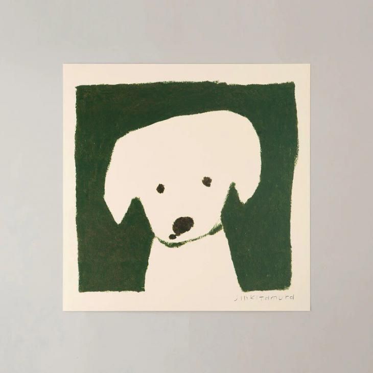 a good view | 雪 (ゆき) | 30x30cm 北欧 アートポスター いぬ イヌ 犬