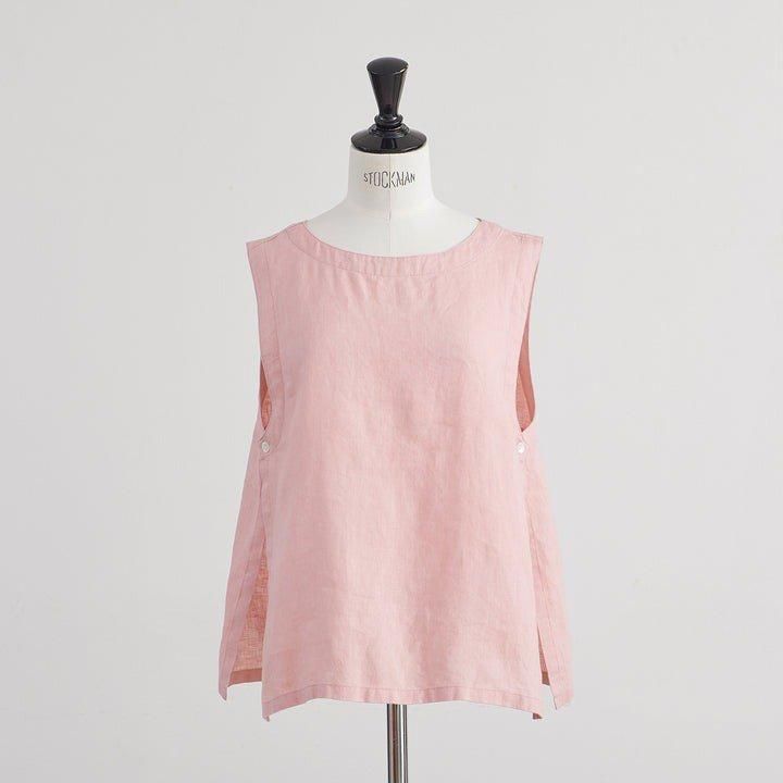 HEAVENLY (ヘブンリー) | LINEN SIDE SLIT VEST (pink) | トップス ベスト HEAVENLY (ヘブンリー) | LINEN SIDE SLIT VEST (pink