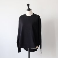 MANON (ޥΥ) | ROUND HEM PIPING L/S TEE (black / beige) | ȥåץ  ץ ޯξʲ