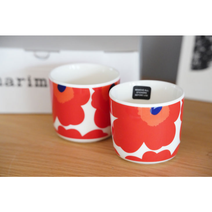 Marimekko (マリメッコ) | OIVA UNIKKO (red) マグ2個セット 200ml | カップ マグカップ 北欧 フィンランド