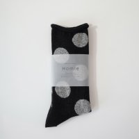 Homie (ۥߡ) | WOOL BIG DOT SOCKS (black) | å ץ ޯξʲ