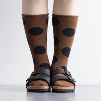 Homie (ۥߡ) | WOOL BIG DOT SOCKS (brown) | å ץ ޯξʲ