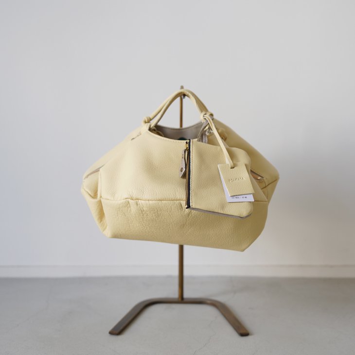 POMTATA (ポンタタ) | ENVAN TOTE S (straw beige) | トートバッグ 国産レザー シンプル かわいい