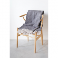 TWEEDMILL | Herringbone Charcoal & Silver Gray Throw |  (150x183cm)  ĥɥߥ ֥󥱥å إܡξʲ