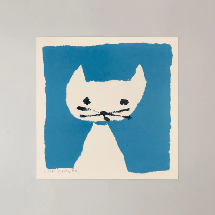 a good view | 晴 (はれ) | 30x30cm 北欧 アートポスター ねこ ネコ 猫