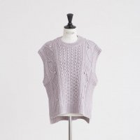 HEAVENLY (إ֥꡼) | ALPACA MIX KNIT ARAN VEST (gray) |  ȥåץ ٥Ȥξʲ