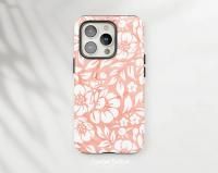 SUGARLOAF GRAPHICS | PEACH PINK OMBRE FLORAL | MagSafe iPhone (iPhone 16/16 pro/16 pro max/15) ξʲ