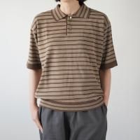 MANUAL ALPHABET (�ޥ˥奢�륢��ե��٥å�) | COMPACT TWIST BORDER KNIT POLO (walnut) | �ȥåץ�  ����Ĥξ��ʲ���