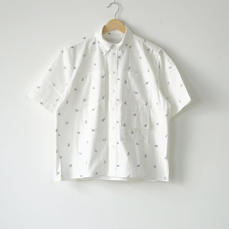 ASEEDONCLOUD | shokuonshitsu workshirt (off white) | アシードンクラウド トップス ASEEDONCLOUD | shokuonshitsu workshirt (off white