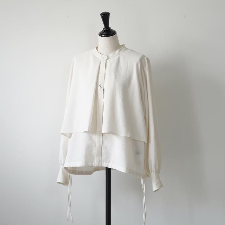lelill ブラウス　定価25300円 lelill (レリル) | フラップギャザーブラウス (エクリュ) size
