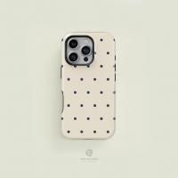 CASE-FACE | Mini Polka-Dot Cream & Navy MagSafe iPhoneξʲ