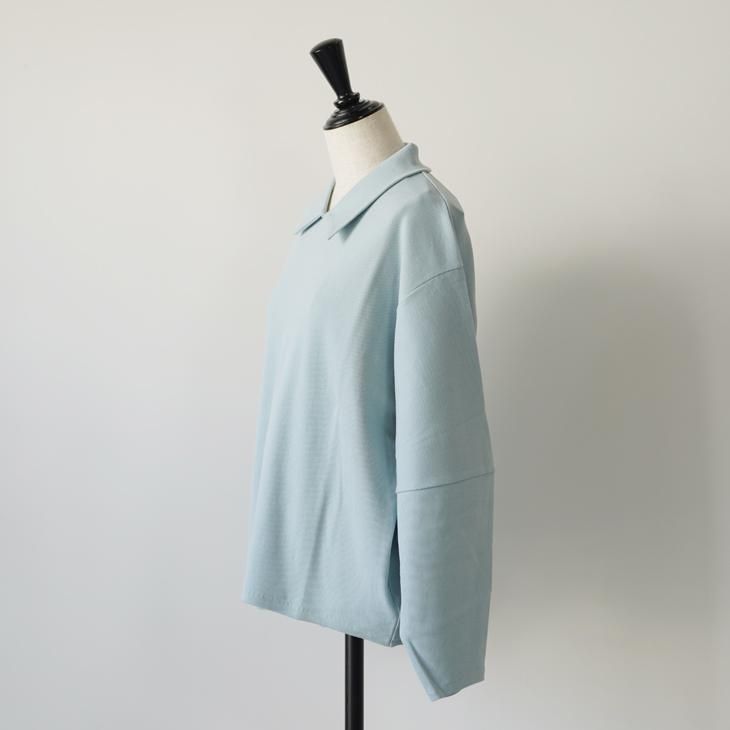 jacquemus リブ編みライトブルーカーディガン 40 euphoric' (ユーフォリック) | Collared Rib tops (light blue