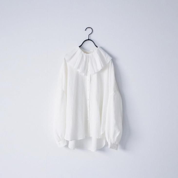 MAGALI | ストライプリネン・アンティークカラー・ブラウス