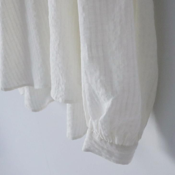 MAGALI | ストライプリネン・アンティークカラー・ブラウス (オフ