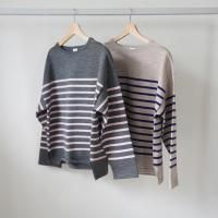 ORCIVAL | CRA BOAT NECK PULLOVER (top grey x pink/top beige x blue) size 1 | Х ܡȥͥåץ륪С ξʲ
