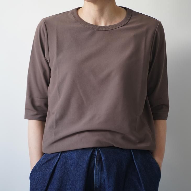 lelill (レリル) | THE ハイテク BASIC 6分袖 T (ブラウン) size
