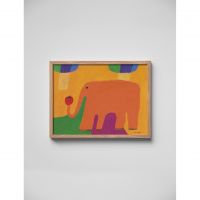 FINE LITTLE DAY | ORANGE ELEPHANT | アートプリント/ポスター (30x40cm) 北欧 インテリア デザイン リビング 波田佳子 の商品画像