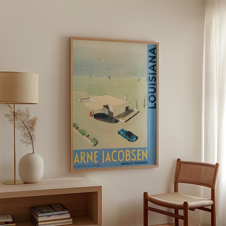 アルネ・ヤコブセン/ARNE JACOBSEN ルイジアナ美術館 ポスター 北欧モダン雑貨のオンライン通販｜nest のアルネ・ヤコブセン