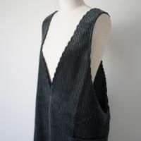 pub (ピューブ) | オーガニックコットンコーデュロイ籠染め ジャンパースカート  (グレー) | ワンピースの商品画像