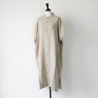 pub (ピューブ) | ラミーリネンウール ワンピース  (ベージュ) | ワンピース 後染めの商品画像