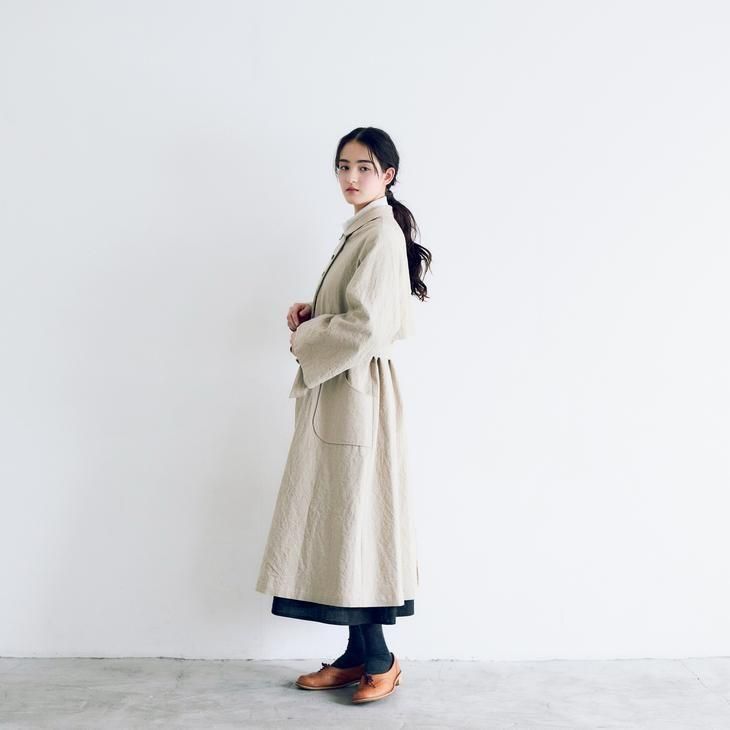 MAGALI | コットンリネン・アンティークキャンバス・トレンチ