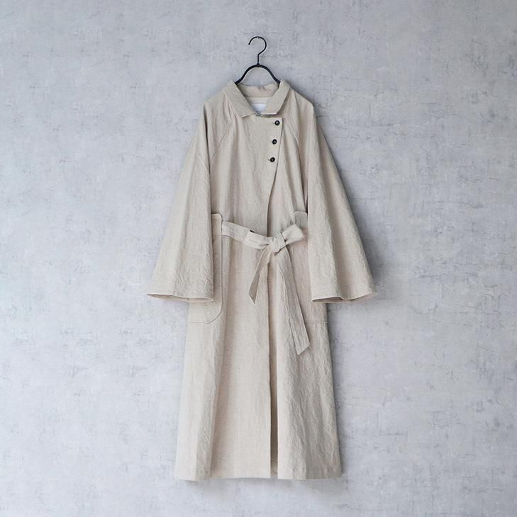 MAGALI | コットンリネン・アンティークキャンバス・トレンチ