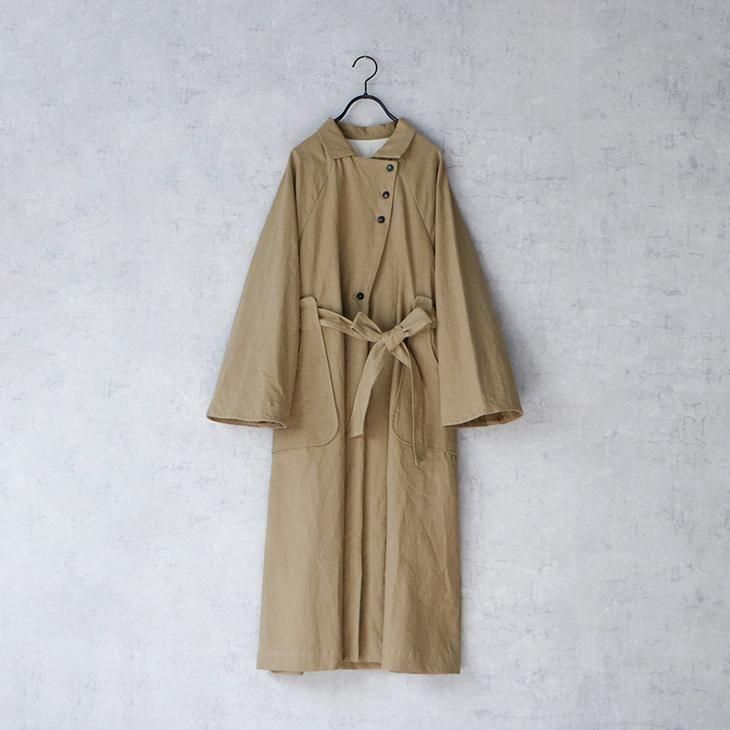 MAGALI | コットンリネン・アンティークキャンバス・トレンチ