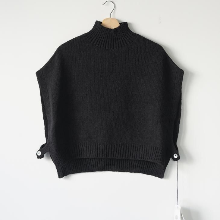 utilite (ユティリテ) | モックネックベスト (グレージュ/ブラウン