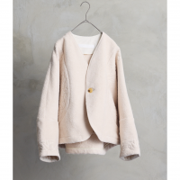 the last flower of the afternoon | β Embroidery cocoon jacket (ecru) | ɽ 󥸥㥱åȤξʲ