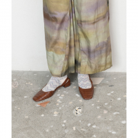 TRICOTE (トリコテ) | ZIGZAG TAMLINKS SOCKS (beige/pink) | 靴下 ソックスの商品画像