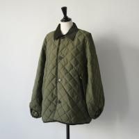GYMPHLEX | NYM QUILT DOWN PUFF SLEEVE MIDDLE COAT (dull olive/black) size 14 | եå ƥ ξʲ