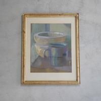 MANNE GORANSSON (マンネ・ゴランソン) | Bowl and Cup - Still Life | Oil painting 油絵 北欧 スウェーデン ミッドセンチュリー MDCの商品画像