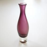 Riihimaen Lasi (by Aimo Okkolin) | flower vase (smoky purple) | ̲ơ 饹 ꡼ҥޥ饷 ե ξʲ