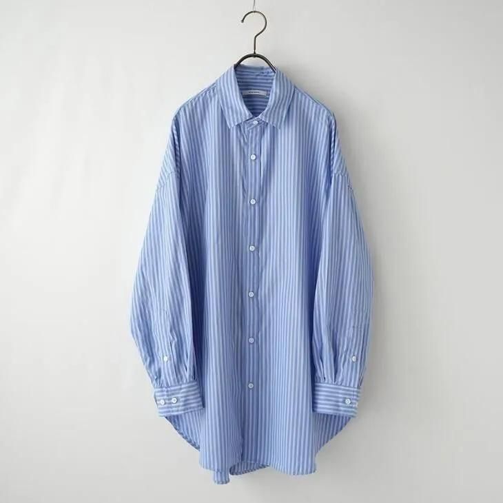 MANON (マノン) | STRIPE BIG SHT (blue) | トップス ブラウス シャツ