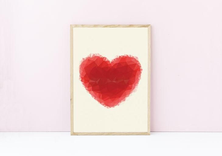 SALE 20%オフ】THE MOTIVATED TYPE | RED LOVE HEART POLYGONS COLOR