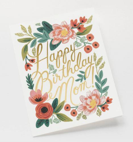 Rifle Paper Co Happy Birthday Mom バースデー グリーティングカード Hafen ハーフェン 北欧 ヨーロッパの雑貨 ポスターを扱う通販ショップ