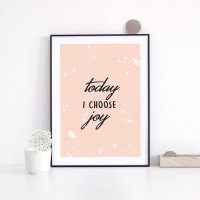 LOVELY POSTERS | TODAY I CHOOSE JOY | A3 アートプリント/ポスター【北欧 シンプル おしゃれ】の商品画像
