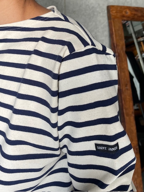 SAINT JAMES OUESSANT ボーダー　生成り×ネイビー セントジェームス ウエッソン ウェッソン ボーダー 生成り