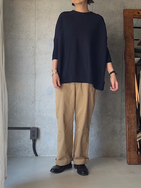 53,900円】L'Appartementボートネック ネイビーカシミア 53,900円】L'Appartementボートネック ネイビーカシミア