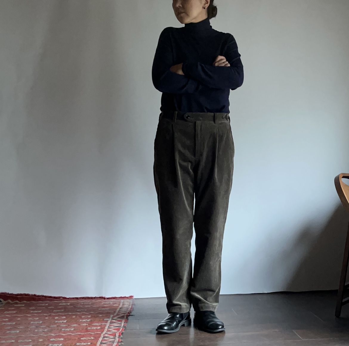 comm.arch. 7W Dry Corduroy Trousers（Dark Forest） - calme online shop