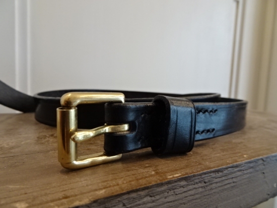 Martin Faizey 3/4 inch Roller Buckle Light Weight Bridle Belt (BLACK) -  calme online shop