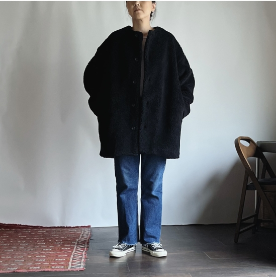 Honnete Oversized No Collar JK BLACKオネットALWELYA - その他