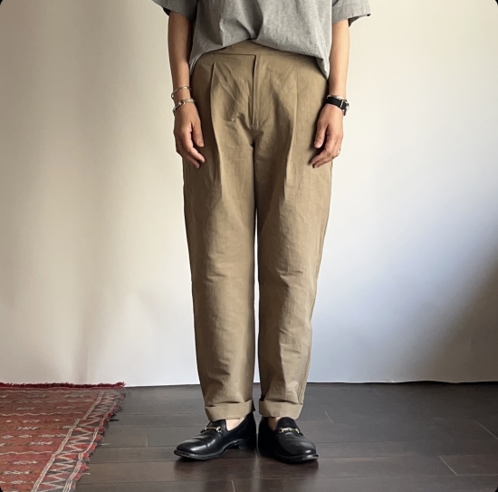 comm.arch. Cotton Linen Typewriter Trouthers（Chino) - calme online shop