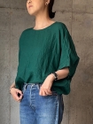 <img class='new_mark_img1' src='https://img.shop-pro.jp/img/new/icons5.gif' style='border:none;display:inline;margin:0px;padding:0px;width:auto;' />Honnete Overdyed Ilish Linen Crew Neck T (Rich Green)